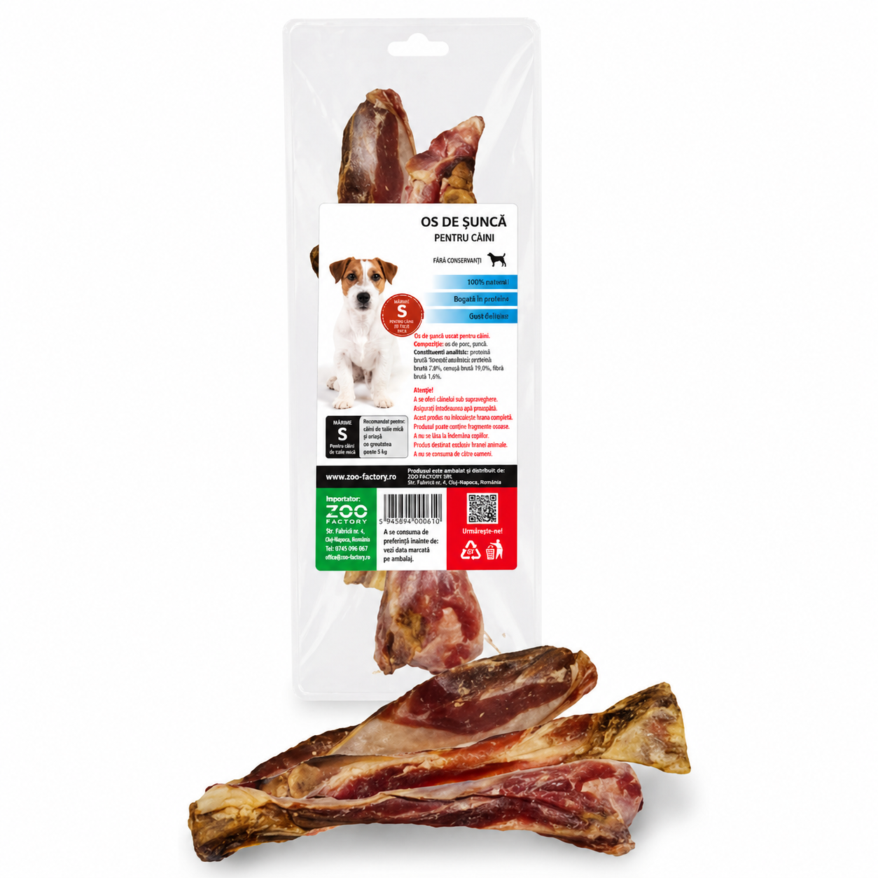 Os Prosciutto natural pentru câini talie mică Hilton 50g, snack pentru ros