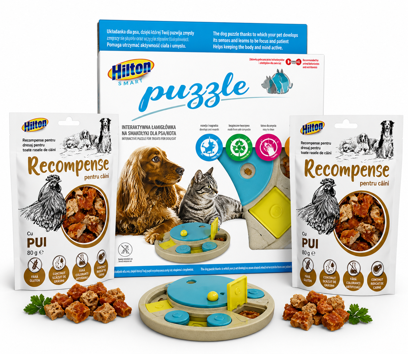 Pachet Classic pentru Câini - Puzzle + Recompense Pui