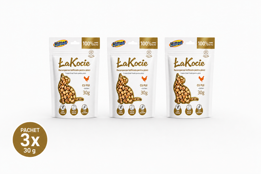 Pachet 3 Recompense Liofilizate Premium pentru Pisici cu Pui – 90 g