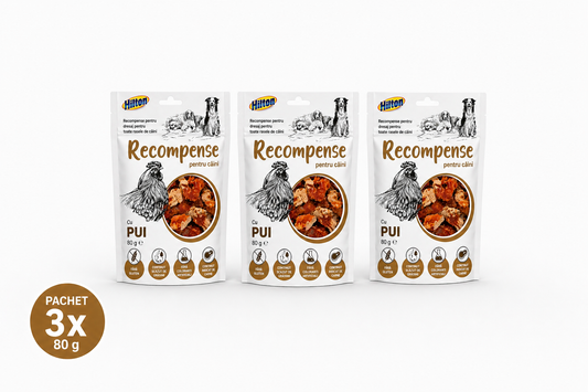 Pachet 3 Recompense pentru Dresaj cu Pui pentru Câini – 240 g