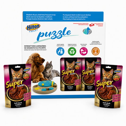 Pachet interactiv pentru Pisici - Puzzle + Recompense Rață